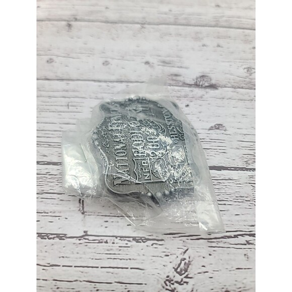 Vintage National Finals Rodeo Hesston 2003 NFR Youth Cowboy Belt Buckle - Picture 2 of 8